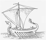Roman Ship Ships Sailing Sailboat Historic Coloring Book Pngkey Line Drawing sketch template