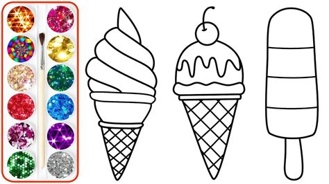 colouring pages ice cream sundae subeloa