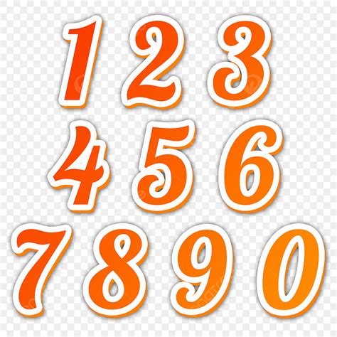 numbers   clipart vector  numbers    set png psd  vectore