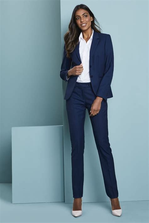 contemporary womens  button jacketstraight leg trouser suit