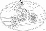 Coloring Motorcycle Jumping Pages Motocross Print sketch template