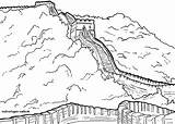 Chinesische Mauer sketch template