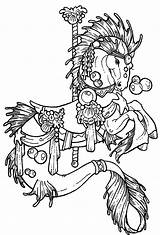 Coloring Carousel Horse Pages Print Hippocampus Color Horses Para Colorir Template Colouring Carrossel Clipart Kids Pdf Coloringhome Prints Unicorn Library sketch template