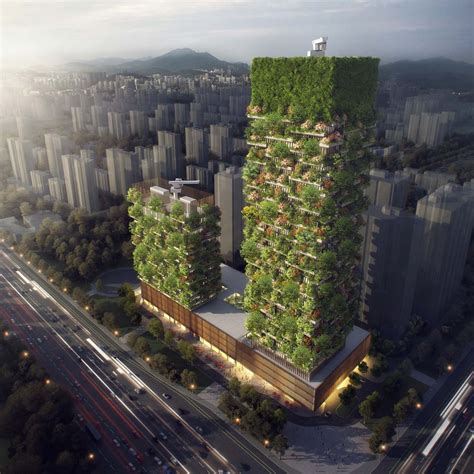 vertical forest  sustainable residential building urbannext