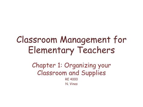 ppt classroom management for elementary teachers powerpoint