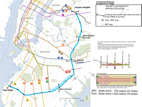 proposal  interborough express project   map rtransitdiagrams