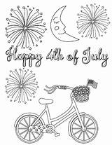 July Coloring Pages Fourth Printable Designs 4th Print Pdf Page3 Link Click Size Thehousewifemodern sketch template