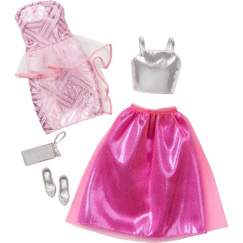 barbie fashion 2 pack 9 pink party outfits toys
