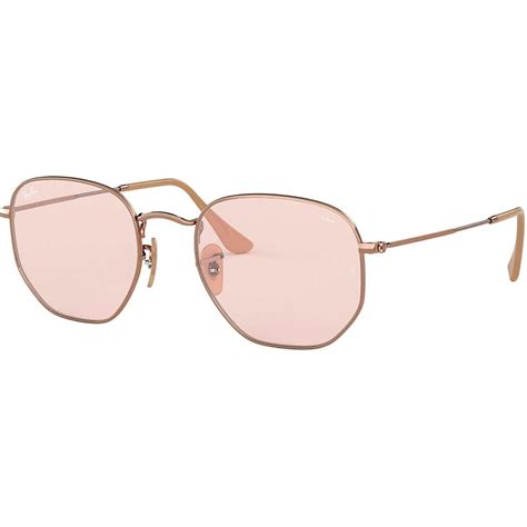 ray ban hexagonal evolve photochromic sunglasses in pink for men lyst