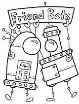 Coloring Pages Robot Robots Printable Kids Cute Future Cool Print Bots Color Colouring Happy Friend October Disney Getcolorings Fun Adults sketch template