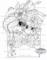 Magical Winter Unicorn Sherri Digi Besties Baldy Stamp Instant Santa Letter Artist sketch template