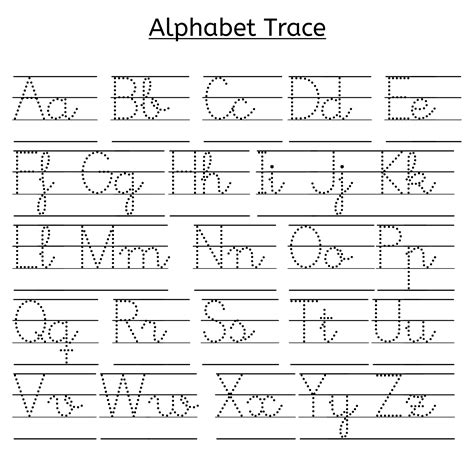 printable traceable letters  numbers
