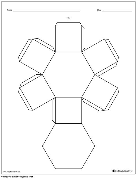 hexagon story cube template storyboard  worksheet templates