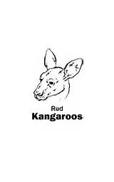Geographic Kangaroos sketch template