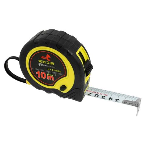 hold   mm retractable stel flexible tape measure ruler yellow