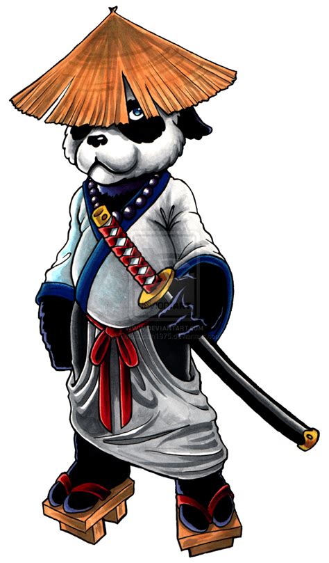 samurai panda warcraft art cyberpunk art panda
