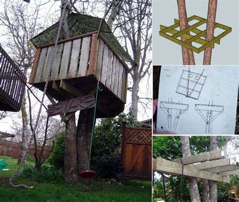 build  dream treehouse   freestanding plans  started