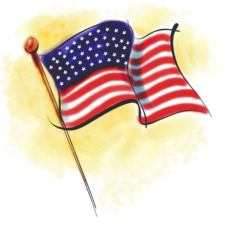 american flag cartoon clipart