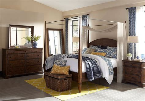 trisha yearwood home jasper canopy bedroom set klaussner furniture cart