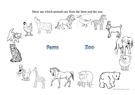 zoo animals worksheet  worksheet  designed  teach