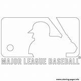 Mlb Coloring Baseball Logo Pages Printable Major League Cubs Chicago Dodgers Sports Team Sport Los Miami Print Logos Dodger Marlins sketch template