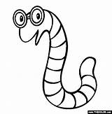 Coloring Worm Insect sketch template