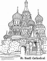 Coloring Google St Basil Cathedral Worksheets Pages sketch template