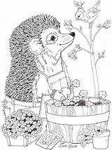 Coloring Brett Pages Jan Spring Flowers Printable Kids Easter First Colouring Book Janbrett Mitten Activities Hedgehog Adults Adult Christmas Animal sketch template