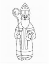 Coloring Nikolaus St Bishop Bilde Fargelegge Bild sketch template