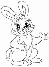 Rabbit Coloring Pages Color Kids Children Print Simple Printable sketch template