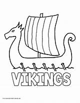 Viking History Longship sketch template