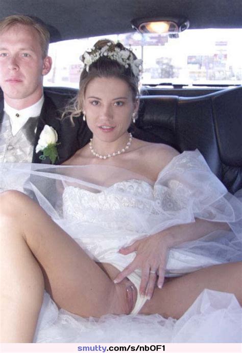 weddingdress bride pantiesaside legsspreadwide