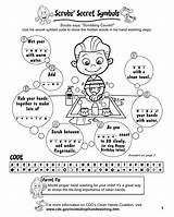 Coloring Handwashing Germ sketch template