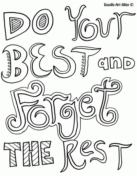 quotes coloring pages doodle art alley coloring pages