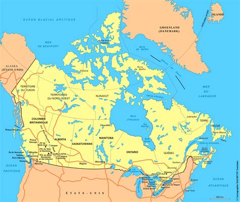 carte du canada avec villes vacances arts guides voyages