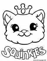 Coloring Cute Pages Cat Easy Squinkies Printable Girls Print Color Drawing Sheets Cats Kids Dog Chibi Filminspector Crown Fun Getdrawings sketch template