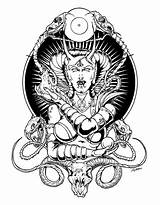 Satanic Coloring Pages Baphomet Majesty Her Drawing Adult Template Deviantart Getdrawings Comments sketch template