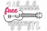 Ukulele Sheet Coloring Pages Template sketch template