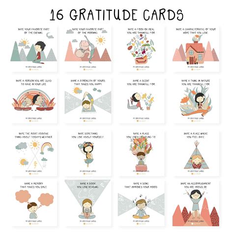 printable gratitude cards instant  english  etsy
