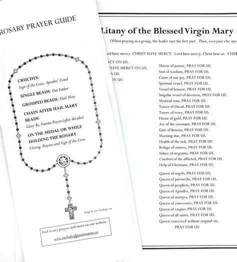printable rosary prayers  lady  grace rosaries