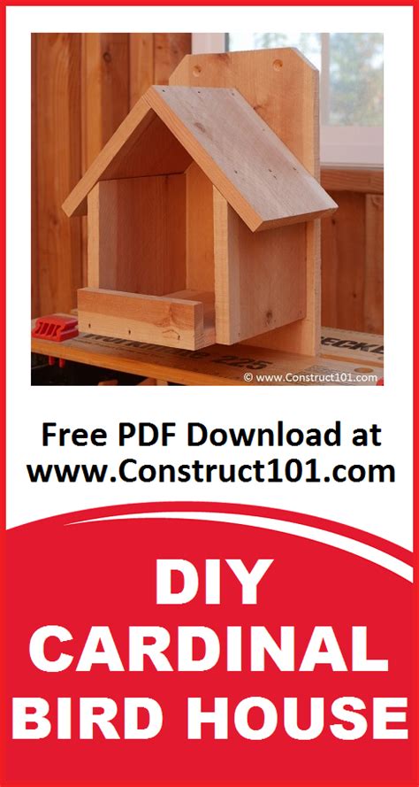cardinal nesting shelter birdhouse plans construct homemade bird houses bird house bird