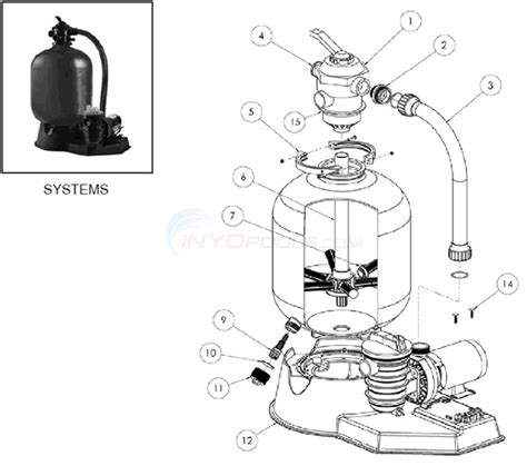 sta rite crystal flo ii top mount sand filter system parts inyopoolscom