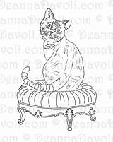 Cheshire Digistamp Cats sketch template