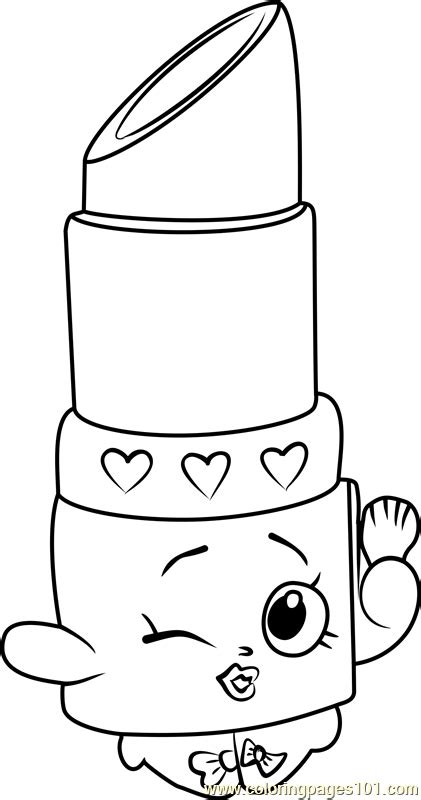 lippy lips shopkins coloring page  shopkins coloring pages