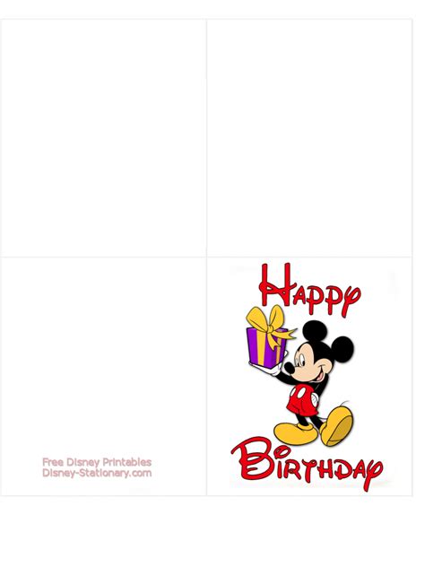 printable disney birthday greeting cards