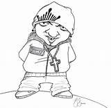 Gangster Gangsta Tweety sketch template