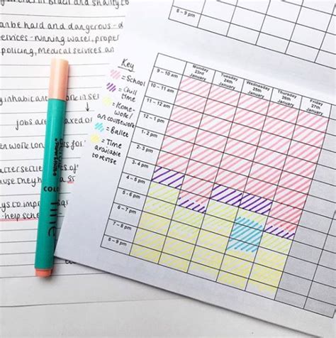 revision timetable template exam revision revision tips school