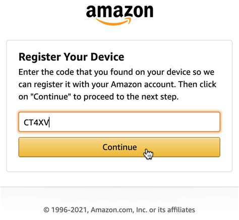 amazoncomcode enter code  register  device  amazon