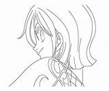 Nami Piece Coloring Pages Face Kids Printable Anime Colorings Princess sketch template