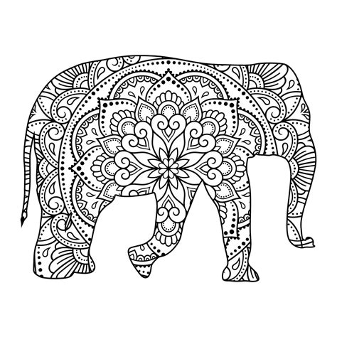 printable elephant mandala coloring pages  coloring page  xxx hot